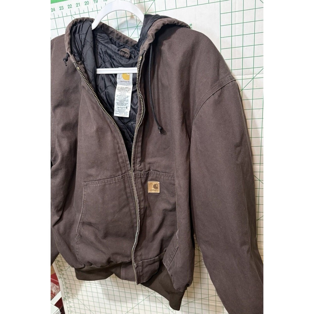 Carhartt J280 Sandstone Sierra Jacket Brown Duck Canvas Quilted Lining XL - Picture 2 of 10
